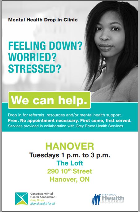 Our Mental Health Drop in Clinic at the Loft in Hanover is now open